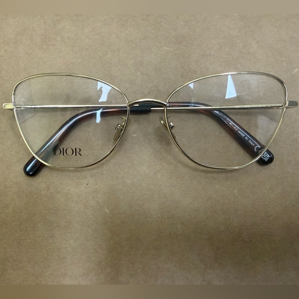 Dior Women's Gold Frame Glasses